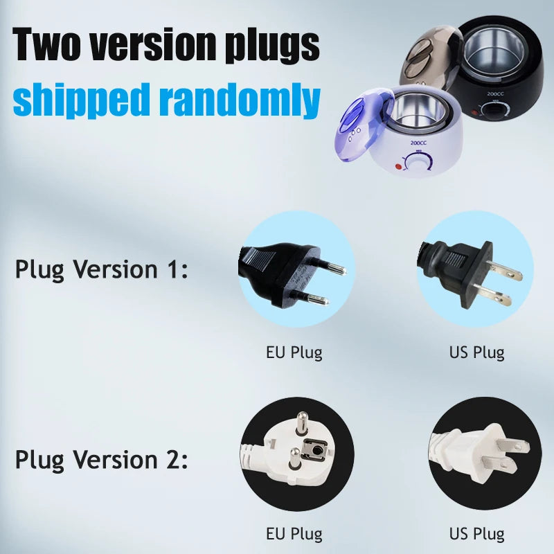 200ml Wax Heater Machine — EU & US Plug, Wax Beans Kit