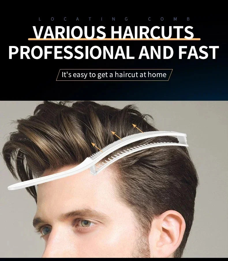 Professional Curved Fade Comb — Heat Resistant Flat Top