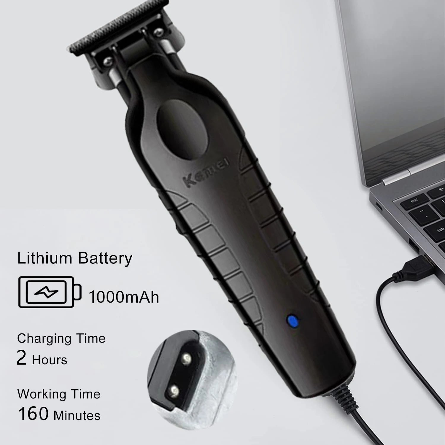 Kemei KM-2299 High-Capacity Cordless Clipper