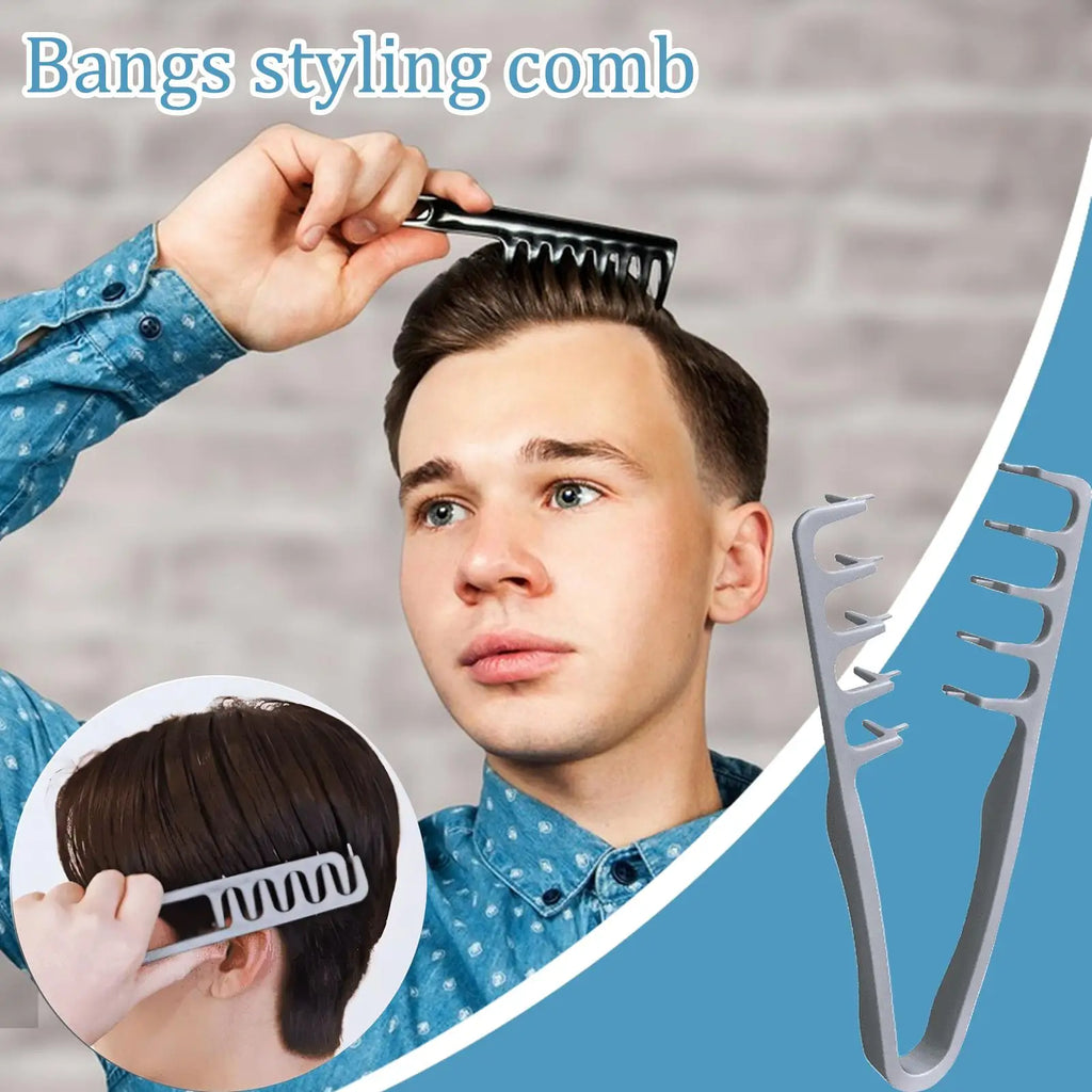 Wide-Tooth Detangling & Volumizing Comb — Pink & Gray