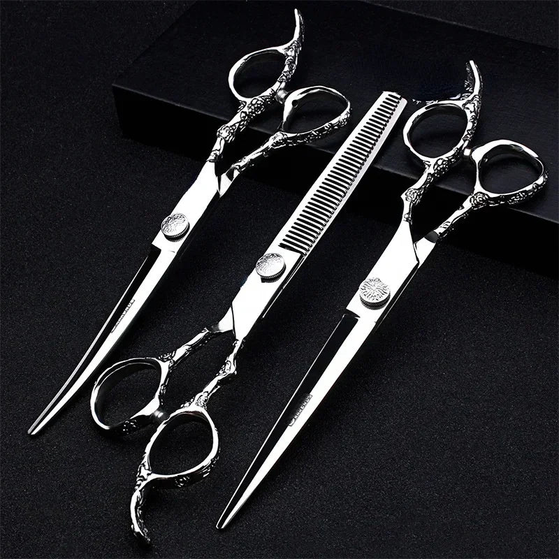 Japan 440C Barber Scissors Set — 6" & 7", Style A & B