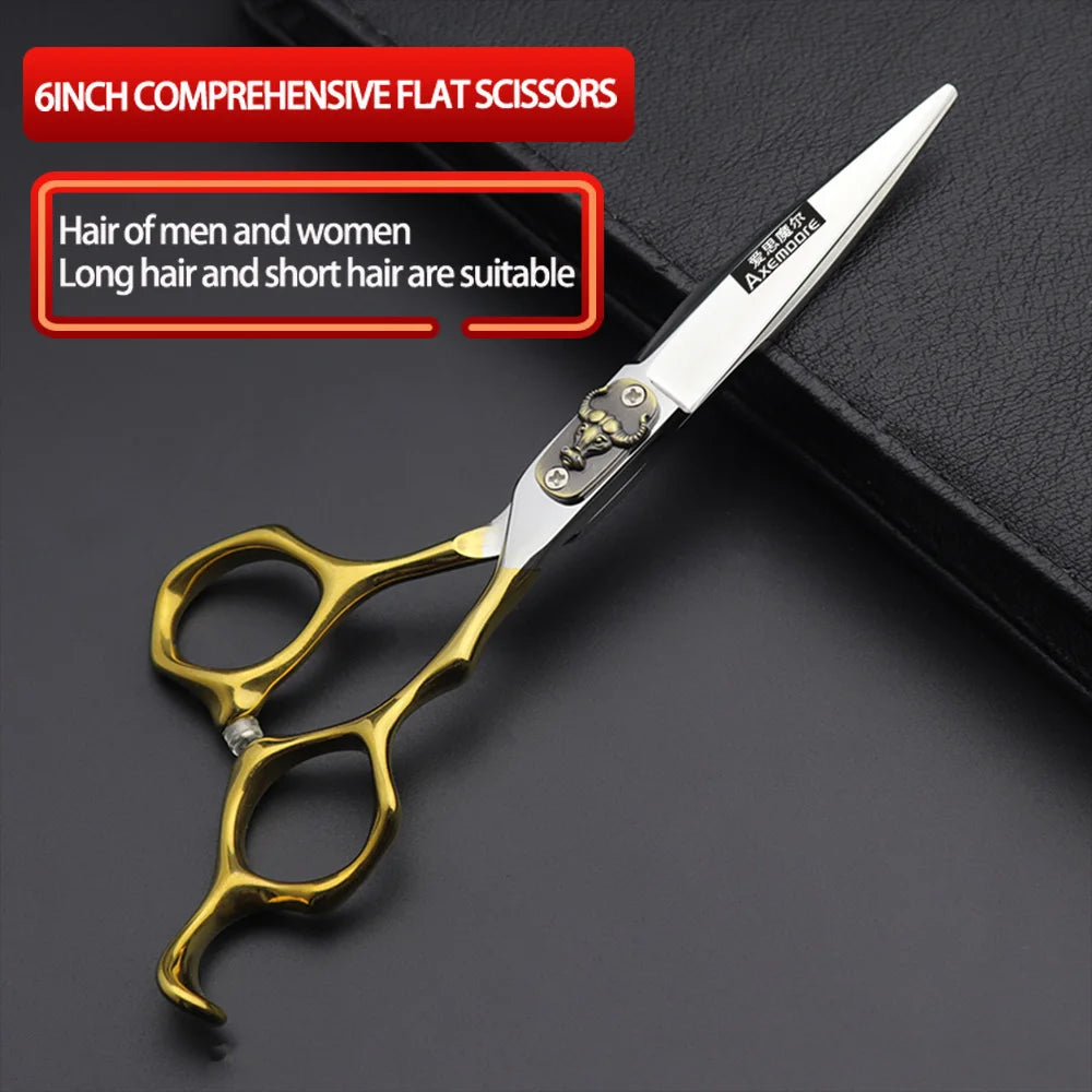 Axemoore 6-Inch Premium Barber Scissors — Cutting & Thinning Sets