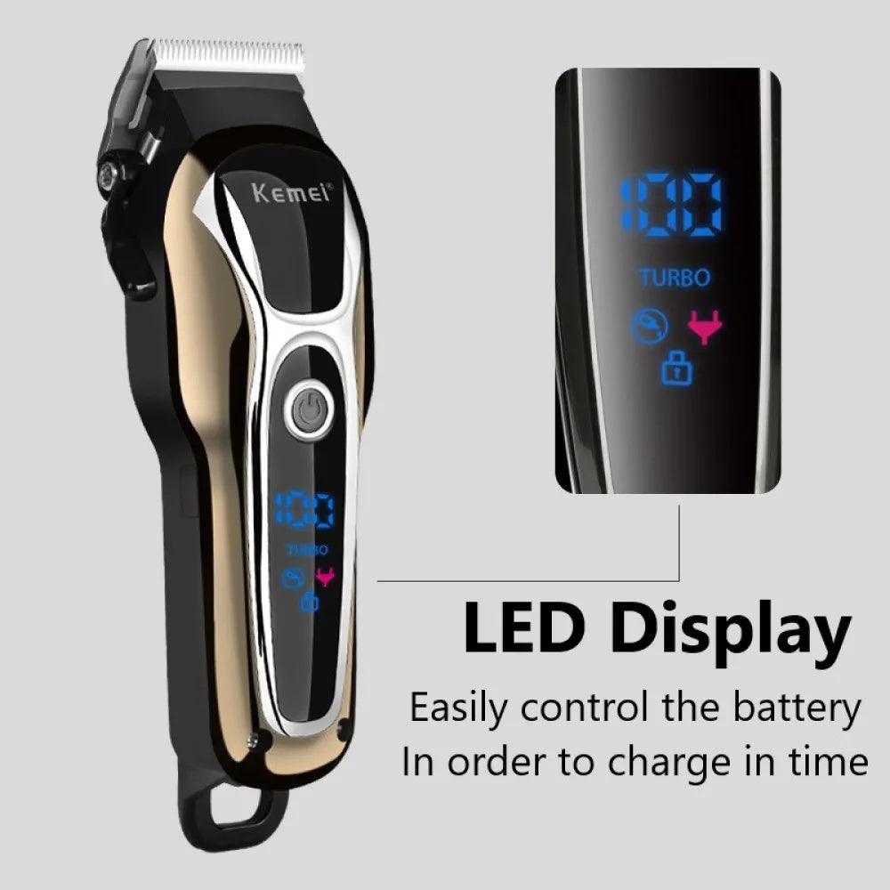 Kemei KM-1990 LCD Professional Barber Clipper