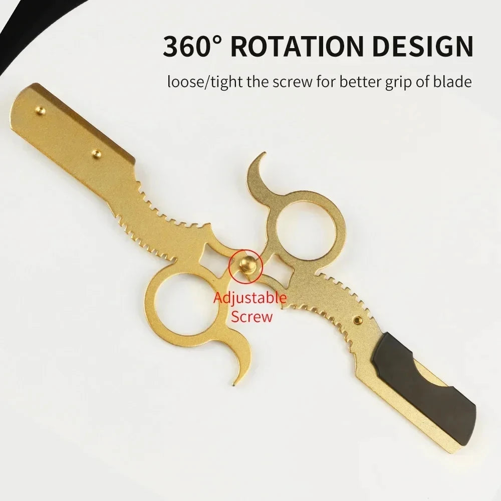 Thumb-Grip Straight Razor — Beard & Eyebrow Shaping