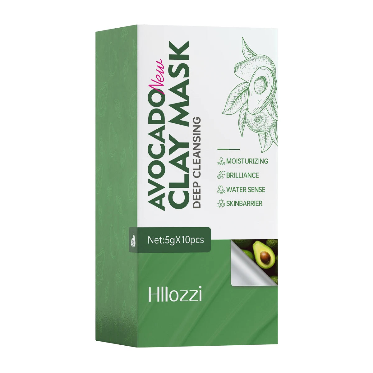 Avocado Clay Mud Mask — Disposable Single-Use, Deep Nourishing