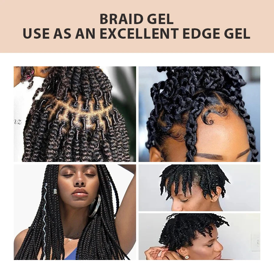 Carbomer Braiding Gel Wax — Anti-Frizz, Strong Hold