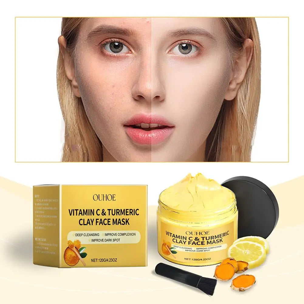 Turmeric Vitamin C Clay Mask — Pigmentation Reducing, 1 to 3 Pack