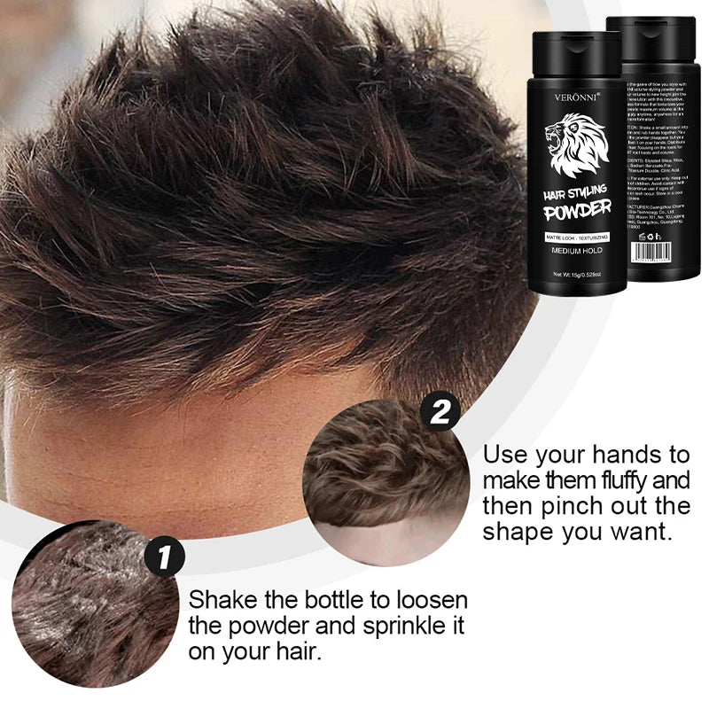 Hair Volumizing & Shaping Powder — Matte, Oil-Control