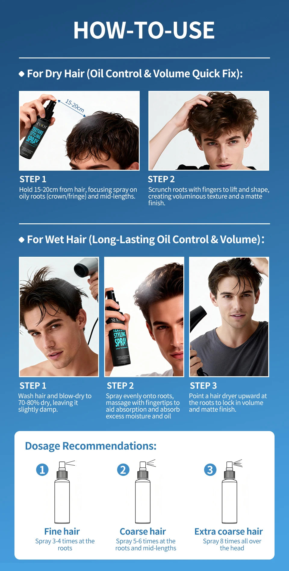 3 Secs Texture Styling Spray — Root Lift & Natural Matte Finish