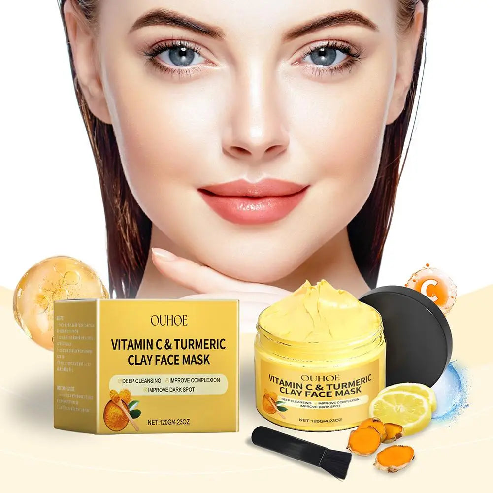Turmeric Vitamin C Clay Mask — Pigmentation Reducing, 1 to 3 Pack