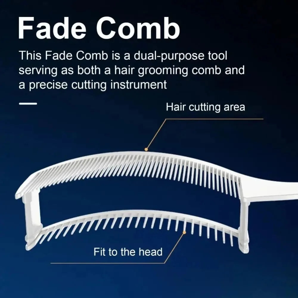 Professional Curved Fade Comb — Heat Resistant Flat Top