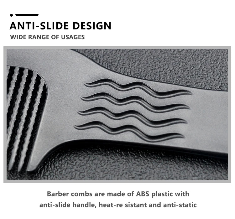 Professional Hairdressing Clipper Comb — Dual Tooth, 6 Colors