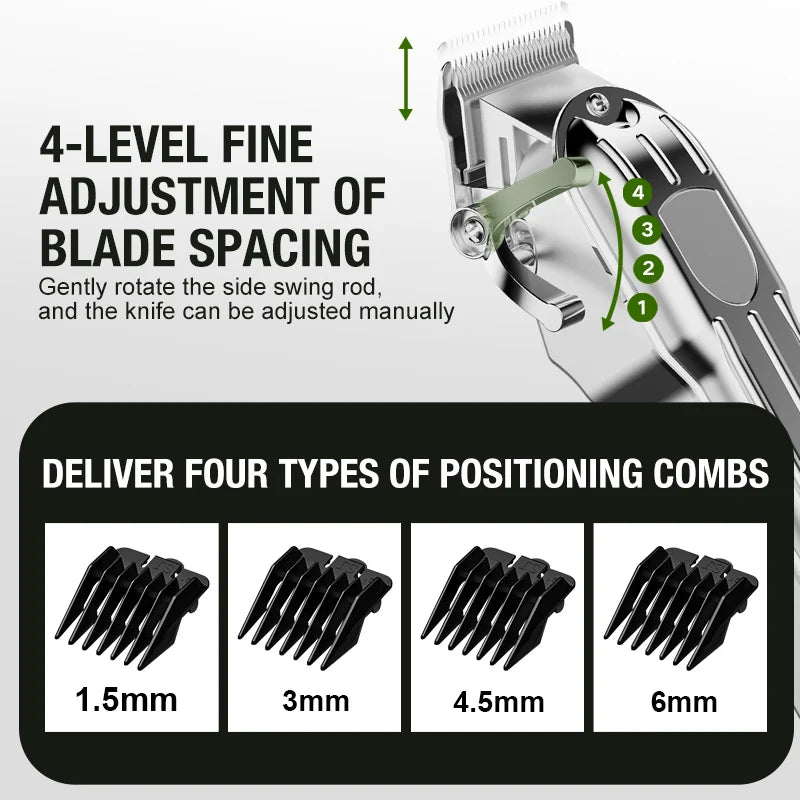 Heavy-Duty Full Metal Carbon Blade Clipper