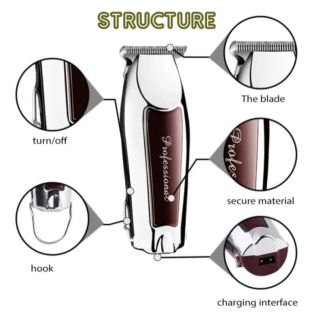 Kemei Professional Cordless Clipper — 3 & 6 Comb Set