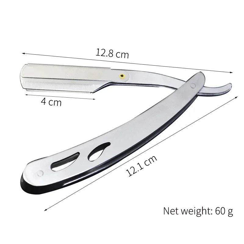 Stainless Steel Safety Straight Razor — Barber Shaving Tool