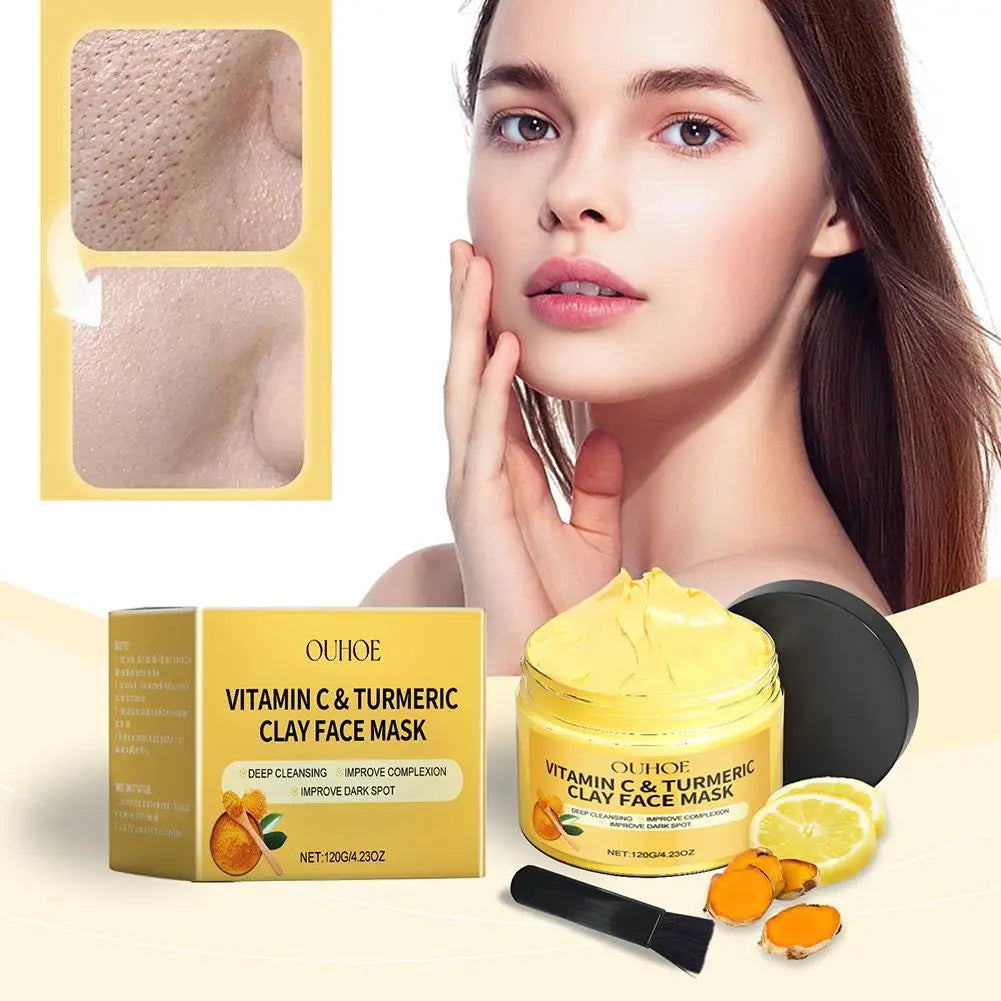 Turmeric Vitamin C Clay Mask — Pigmentation Reducing, 1 to 3 Pack