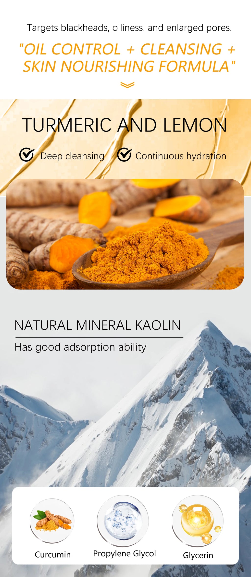 Turmeric & Lemon Clay Mask — Brightening & Deep Cleansing