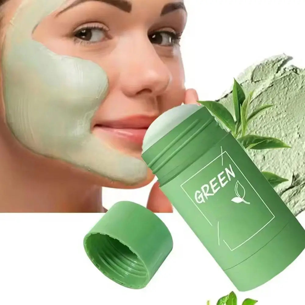 Green Tea Clay Mask Stick — Antioxidant Pore Purifying, Mess-Free
