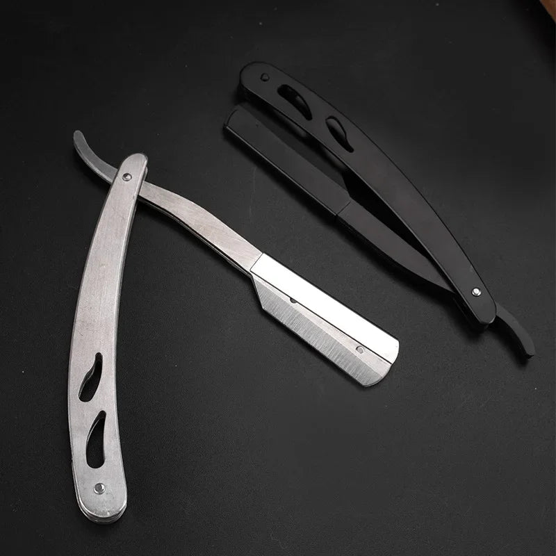 Stainless Steel Safety Straight Razor — Barber Shaving Tool