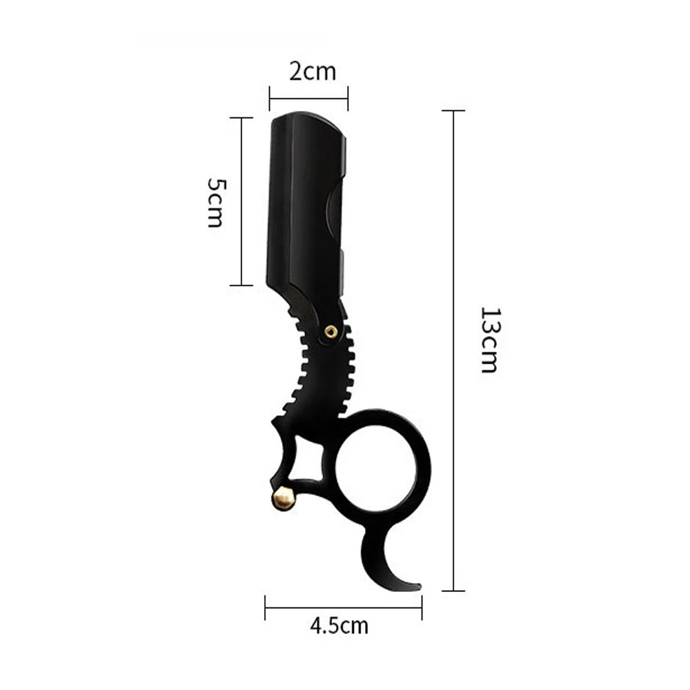 Thumb-Grip Straight Razor — Beard & Eyebrow Shaping