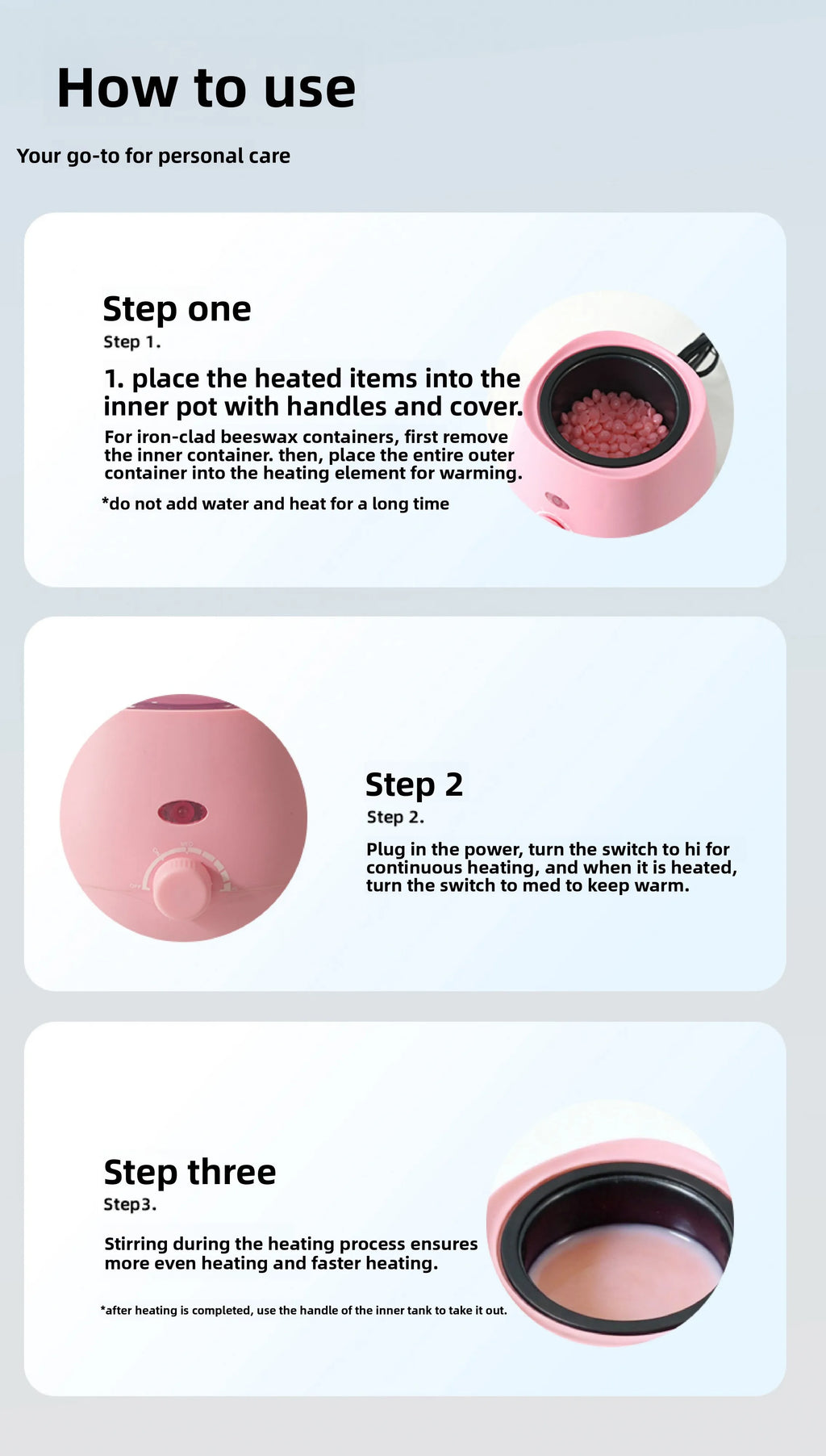 Portable Wax Warmer — 30s Heat, 45min Runtime, EU Plug