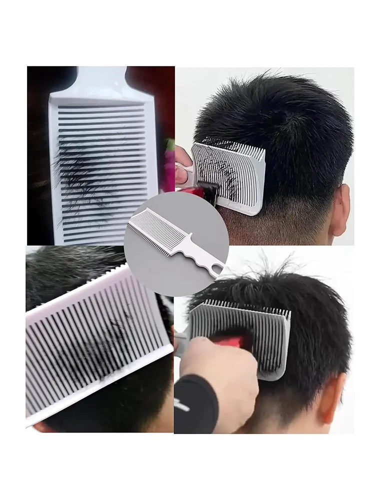 Flat Top Fade Comb & Brush Kit — Grey & White