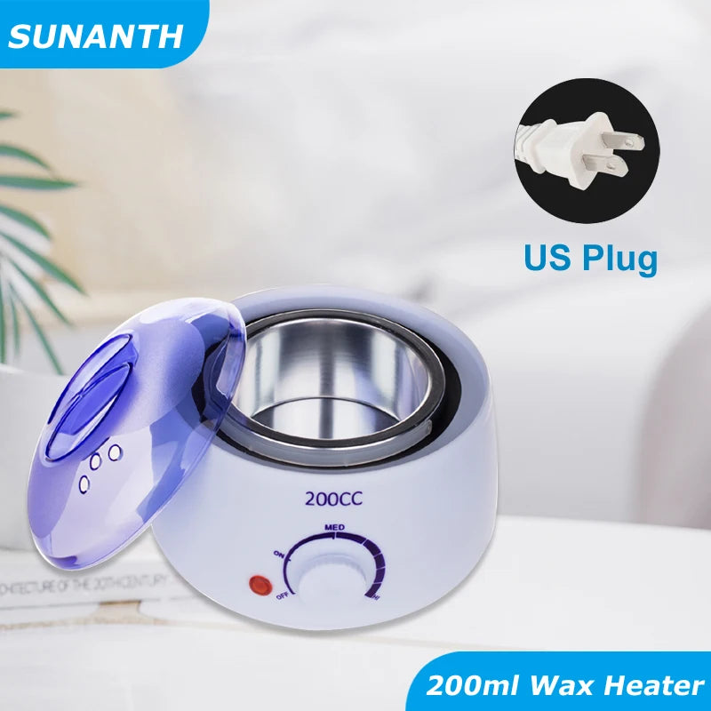 200ml Wax Heater Machine — EU & US Plug, Wax Beans Kit