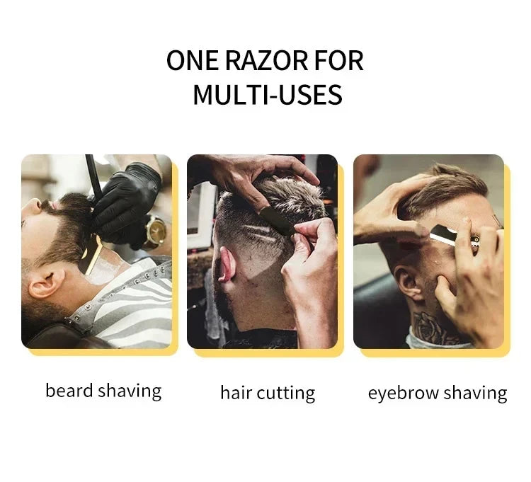 Thumb-Grip Straight Razor — Beard & Eyebrow Shaping