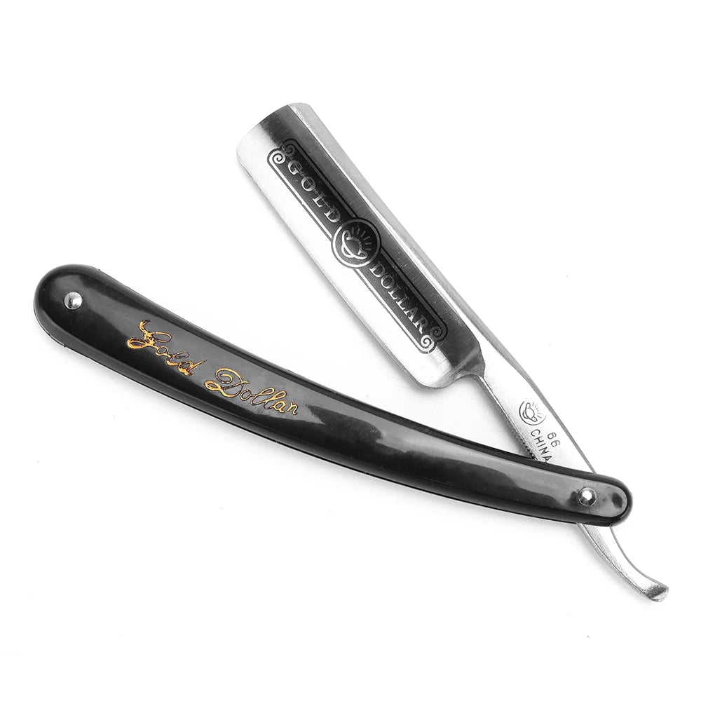 BARBERTOP Professional Straight Razor — Iron Frame, Replaceable Blade