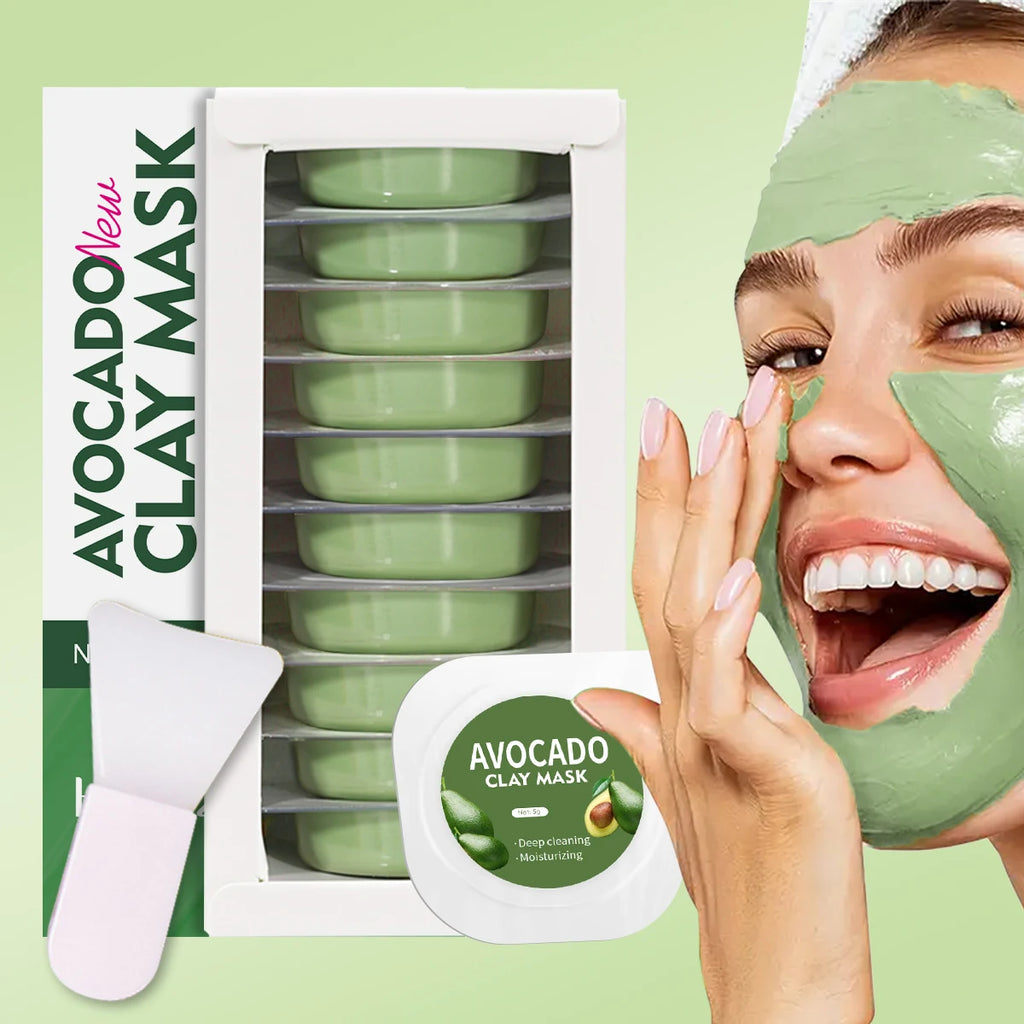 Avocado Clay Mud Mask — Disposable Single-Use, Deep Nourishing