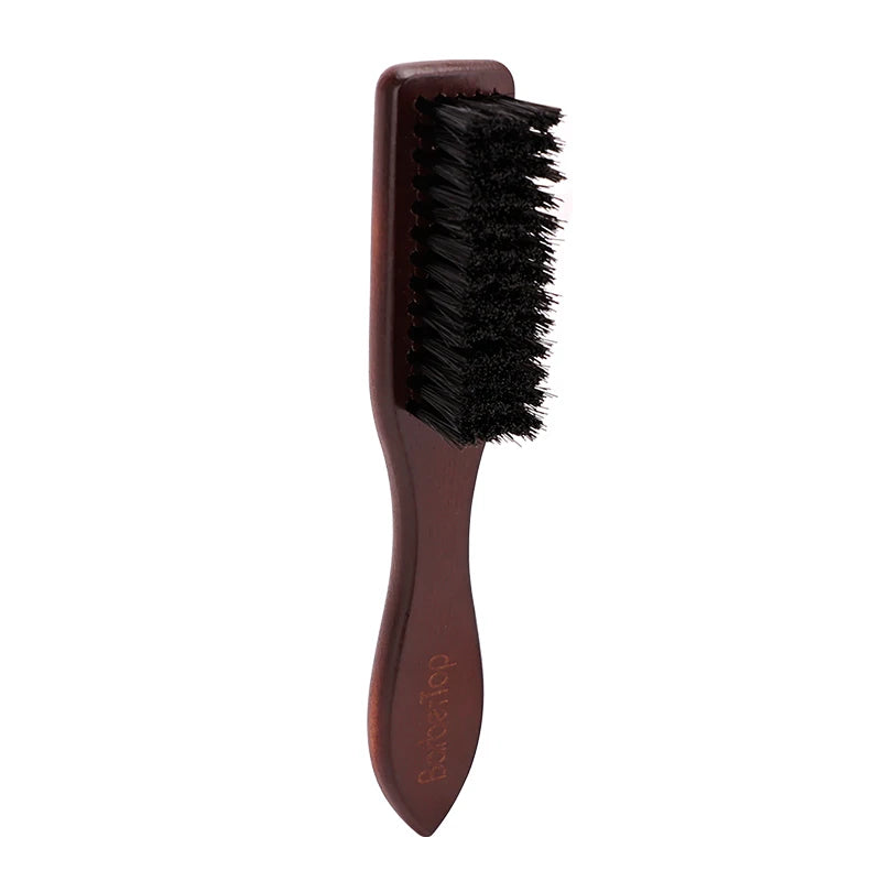 BARBERTOP Men's Boar Bristle Beard Brush — Wood Handle