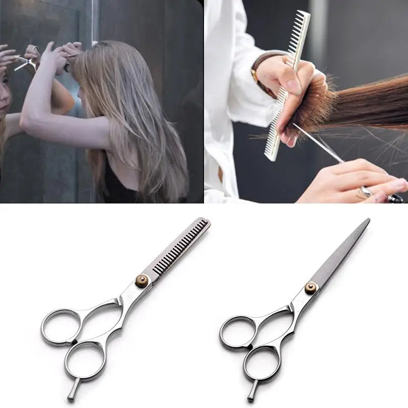 Small Barber Scissors — Flat Tooth, 5.5" & 6"