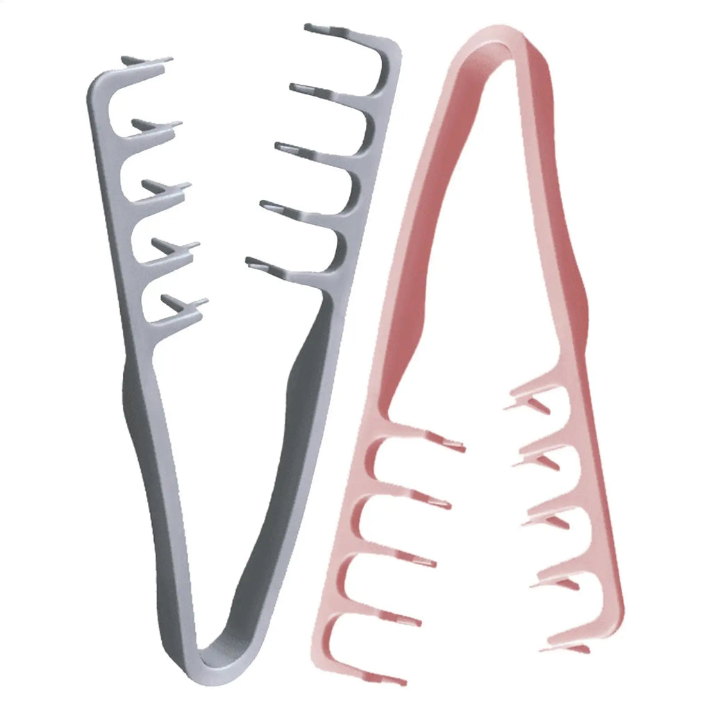 Wide-Tooth Detangling & Volumizing Comb — Pink & Gray