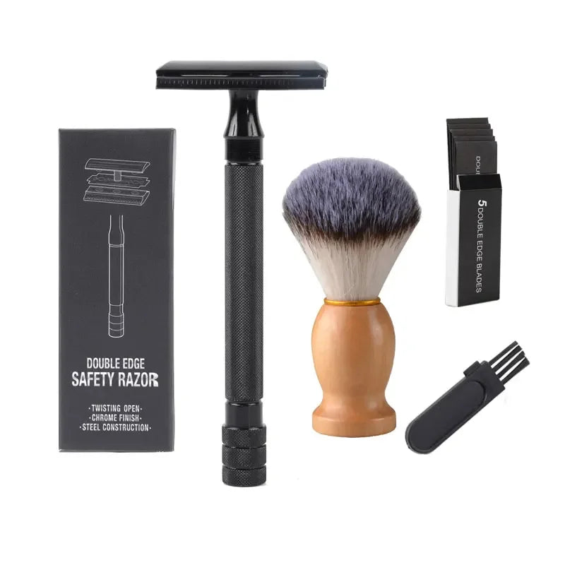 Classic Double-Edge Safety Razor & Brush Kit