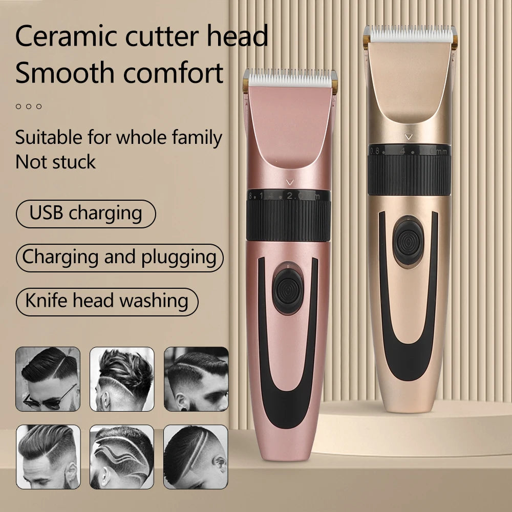 HIENA Cordless Barber Trimmer — Pink, Gold & Pro Edition