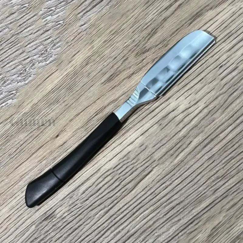 Zinc Alloy Straight Razor — Non-Folding, Silicone Handle, 14 Styles