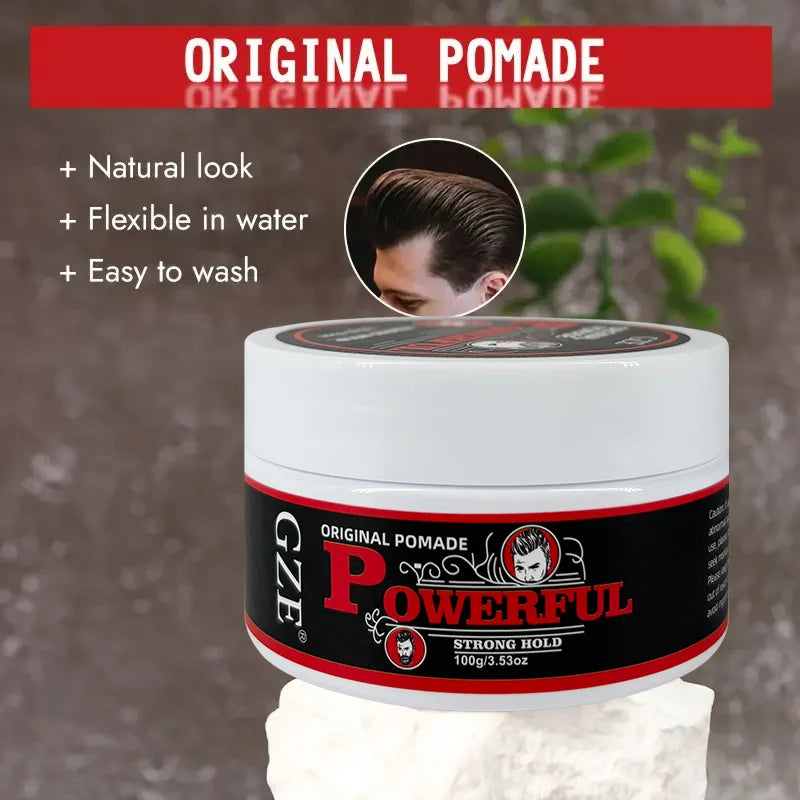 GZE Men's Pomade — Long-Lasting Hold & Natural Shine