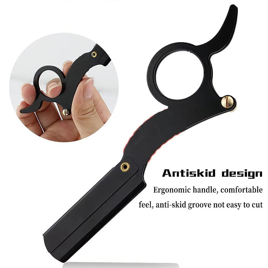 Folding Barber Razor Handle — With Optional Blade Bundle
