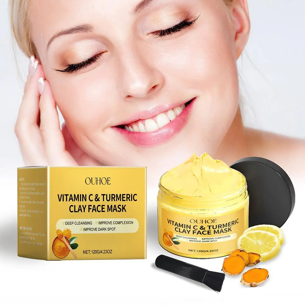 Turmeric Vitamin C Clay Mask — Pigmentation Reducing, 1 to 3 Pack