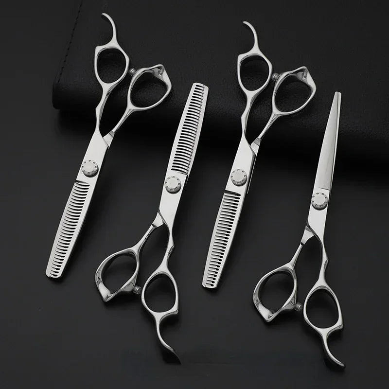 Barber Salon Scissors — Flat & Thinning, C60 Steel