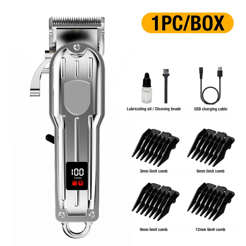 Heavy-Duty Full Metal Carbon Blade Clipper