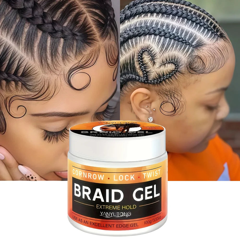 Carbomer Braiding Gel Wax — Anti-Frizz, Strong Hold