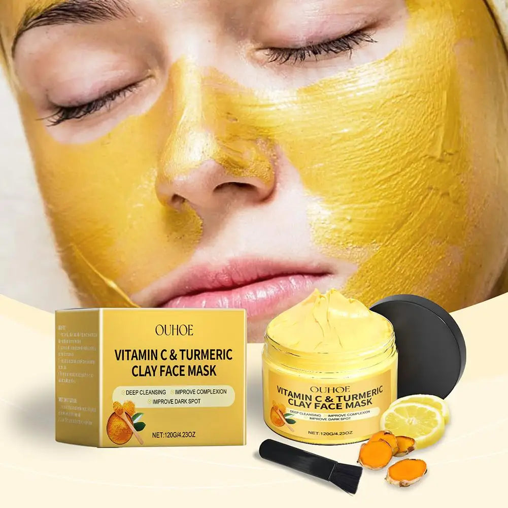 Turmeric Vitamin C Clay Mask — Pigmentation Reducing, 1 to 3 Pack