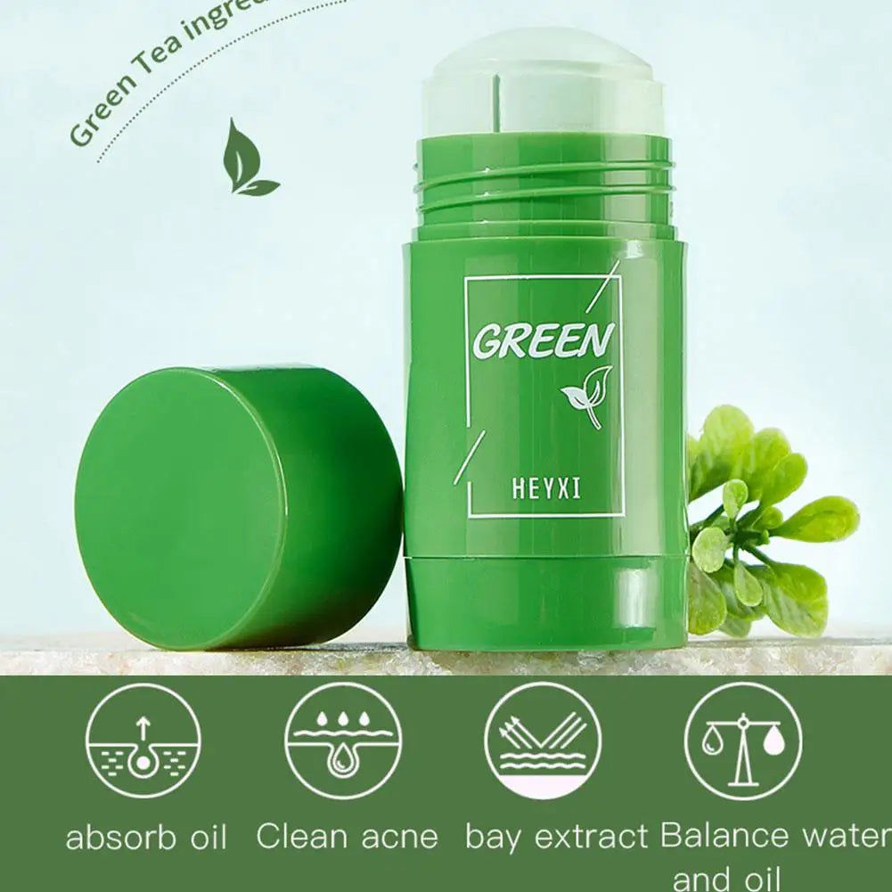 Green Tea Clay Mask Stick — Antioxidant Pore Purifying, Mess-Free