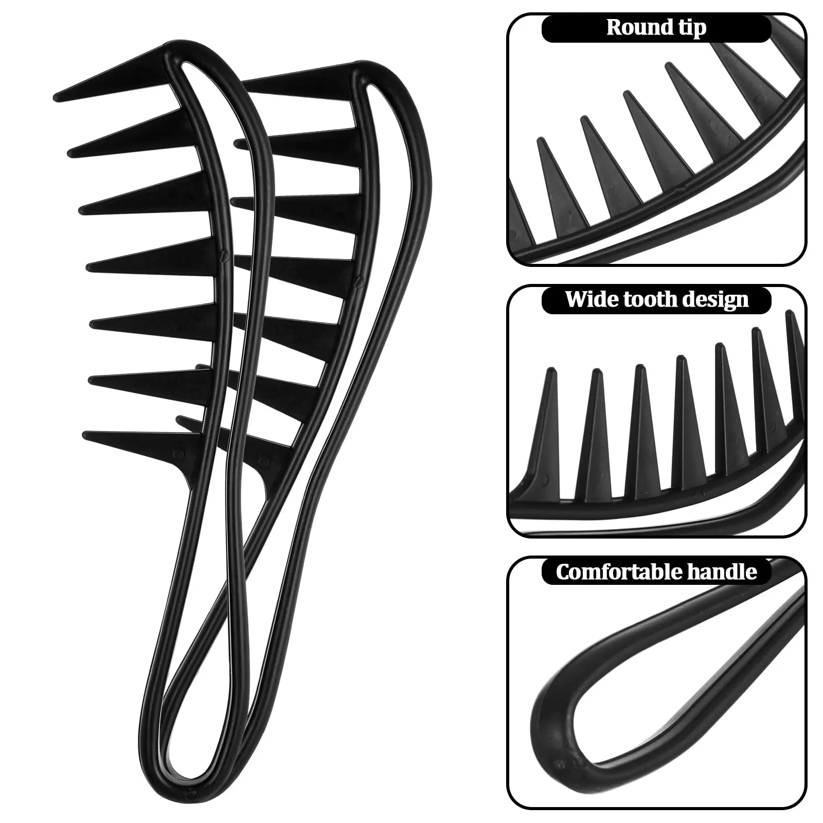 4-Piece Men's Styling Comb Set — Wide Tooth, Pick, Texture & Undercut