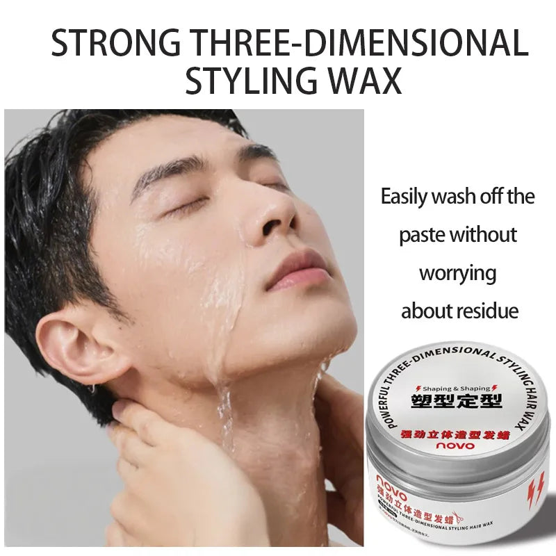 Strong Hold Matte Styling Wax — Non-Greasy, No Residue