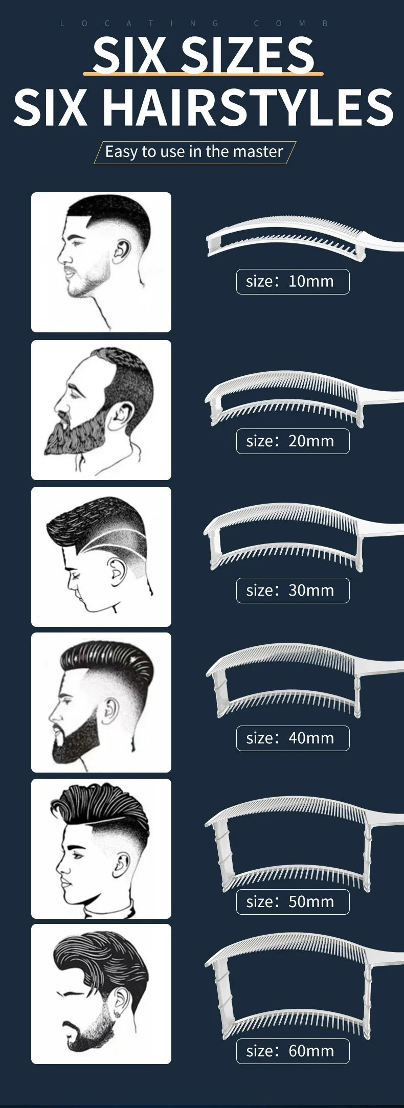 Professional Flat Top Haircut Comb — Heat Resistant Barber Comb