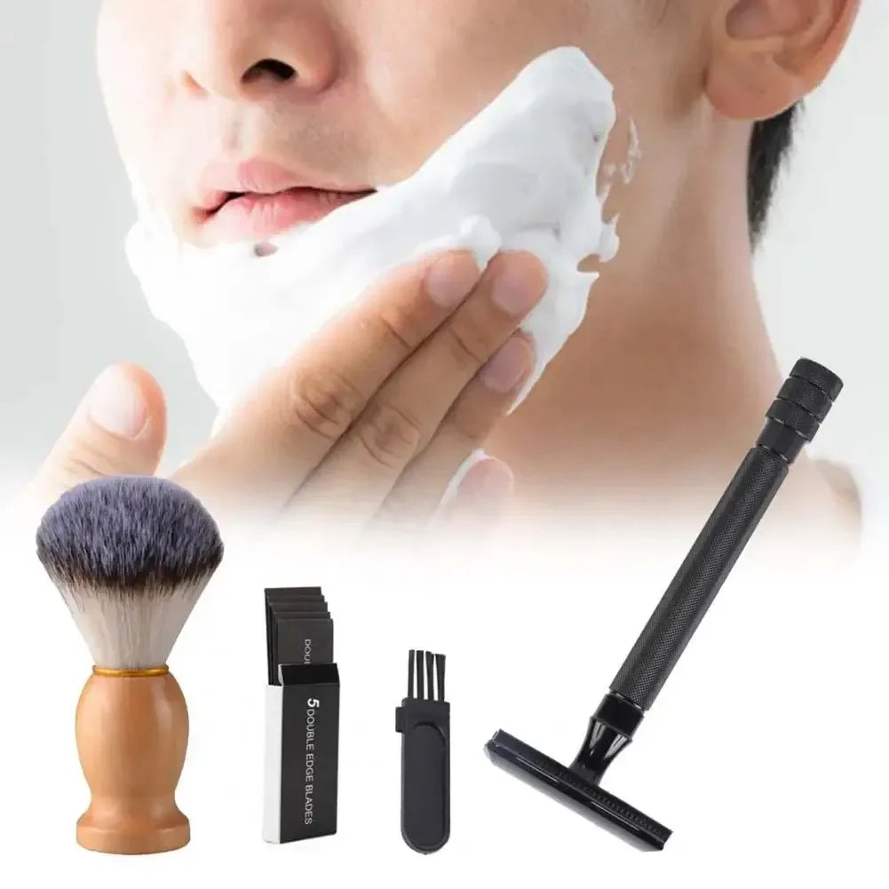 Classic Double-Edge Safety Razor & Brush Kit