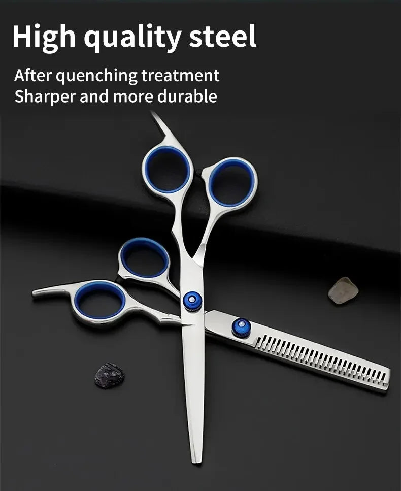 Professional Stainless Steel Barber Scissors — Thinning & Cutting