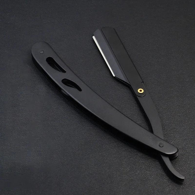 Stainless Steel Safety Straight Razor — Barber Shaving Tool